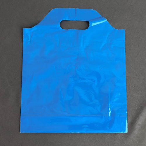 PE라운드 비닐쇼핑백 블루(바닥면있음) 4가지 사이즈 [100매]