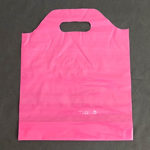 PE라운드 비닐쇼핑백 핑크 (바닥면있음) 4가지 사이즈 [100매]